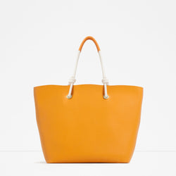 TOTE WITH CORD DETAIL